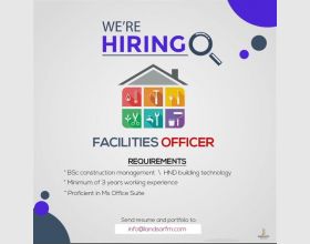 .Vacancy for Facilities Officer.