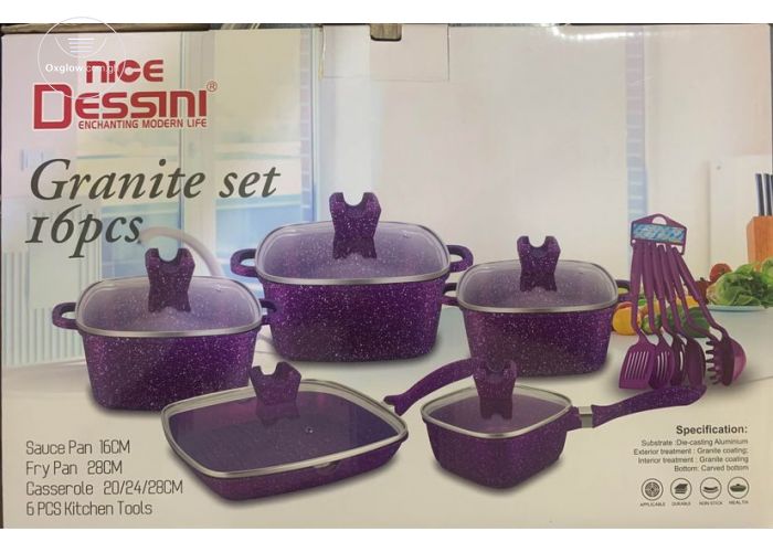 16set Original Dessini. Non-stick Cookware