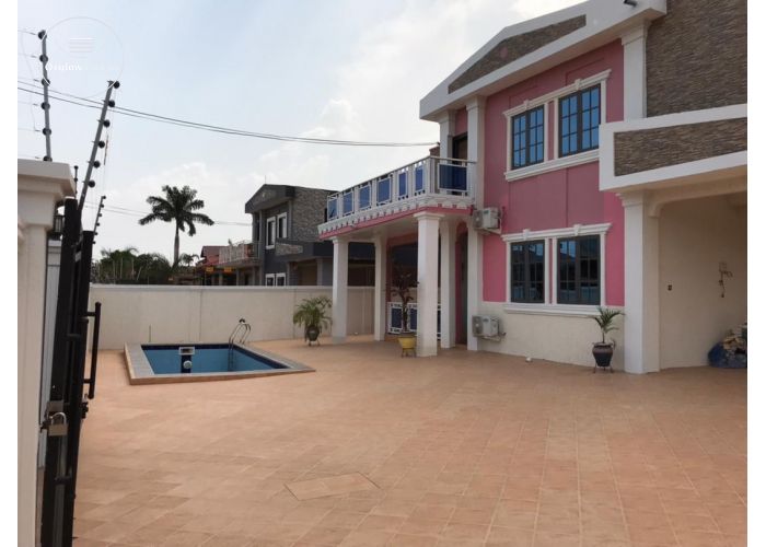 SEMI FURNISHED EXECUTIVE & TITLED 5 MASTER BEDROOM STOREY PLUS OUTHOUSE WITH SWIMMING POOL AT ASHONGMAN ACCRA