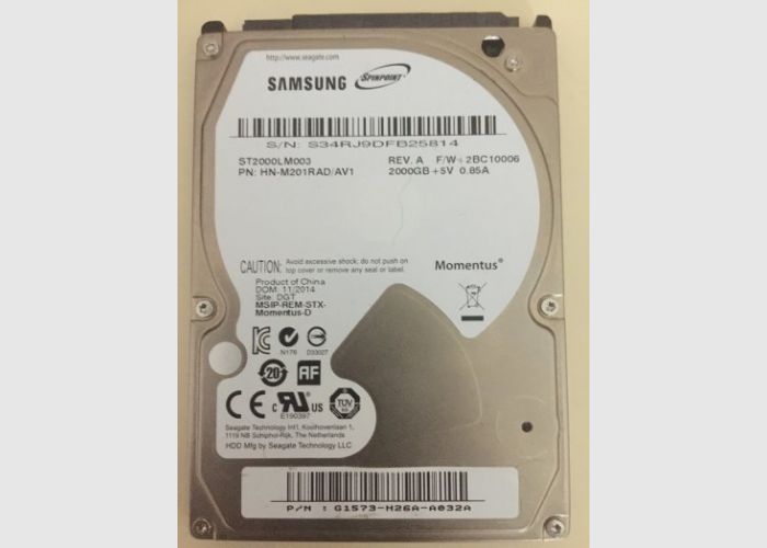 2TB Laptop HDD