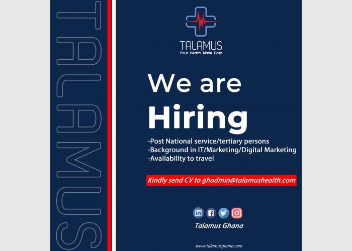 Job opportunity at Talamus Ghana