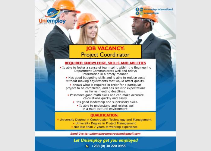 Vacancy for a Project #Coordinator