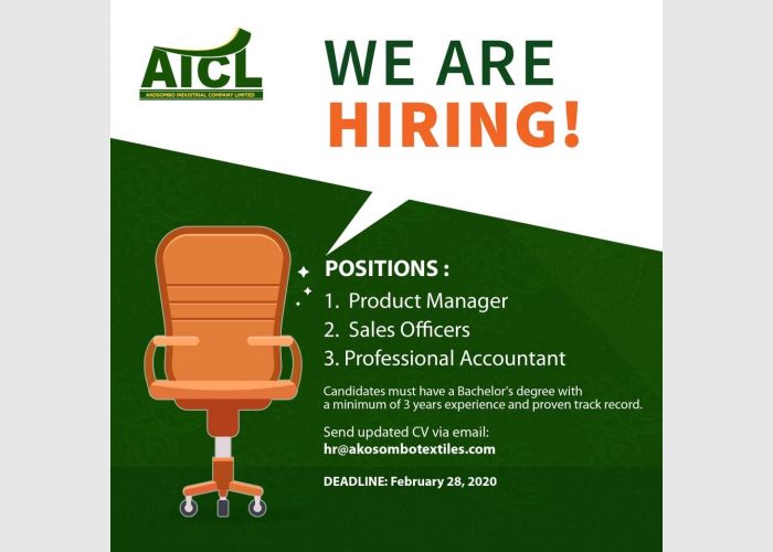 Job Vacancy for Product Manager