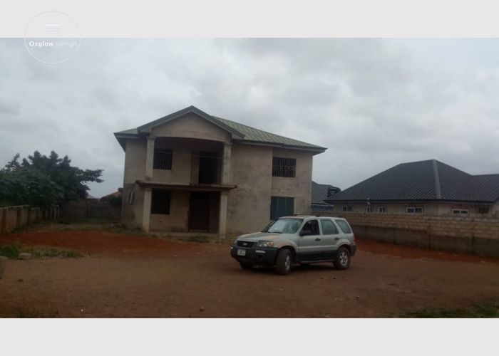 TITLED & ROOFED 7 MASTER BEDROOM HOUSE AT AMRAHIA, ADENTA MUNICIPALITY