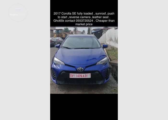 Toyota Corolla SE 2017 Model