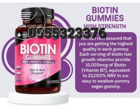 Biotin Hair Growth Vitamins Gummies 10,000mcg - UK Sourced