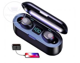 Bluetooth earbuds with PowerBank F9 Black