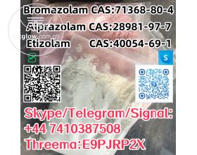 Bromazolam CAS:71368-80-4 Alprazolam CAS:28981-97-7 Etizolam  CAS:40054-69-1 Skype/Telegram/Signal: +44 7410387508 Threema:E9PJRP2X