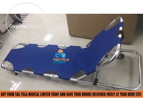 Foldable Stretcher (Blue Colour With Wheels)
