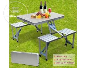 Foldable table and chairs For Sale