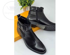 High quality executive leather shoe boot for men