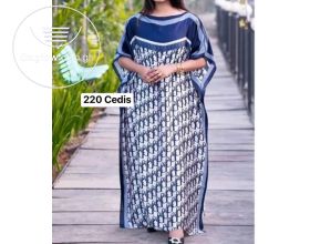 Ladies straight dress with scarf