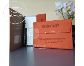 Leather Cover Diary wit Pen Set