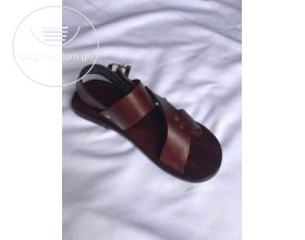 Leather slippers and sandals