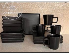 Matte black Dinnerware set