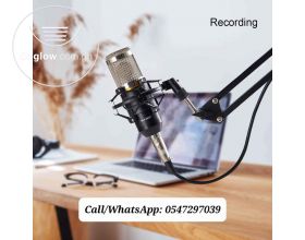 Studio Microphone Set with Soundcard