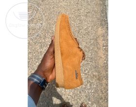 Suede wallabees.