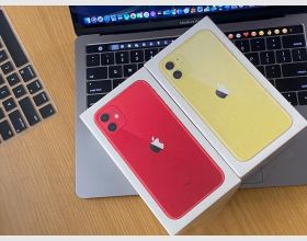 Apple iphone 11 (red and yellow)