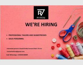 Job Vacancy for Tailors, Seamstresses and Sales Personnels