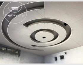 Acoustic and plasterboard ceiling design installation