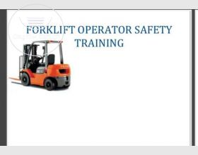 Forklift Operating TRAINING