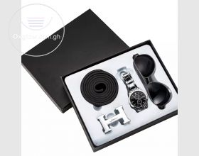 Men watch sunglass and belt gift set