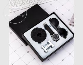 Men watch sunglass and belt gift set